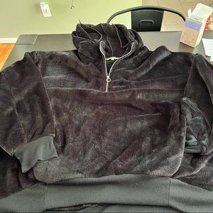Oversized Express velour half zip sweatshirt hoodie. Super soft - comfy